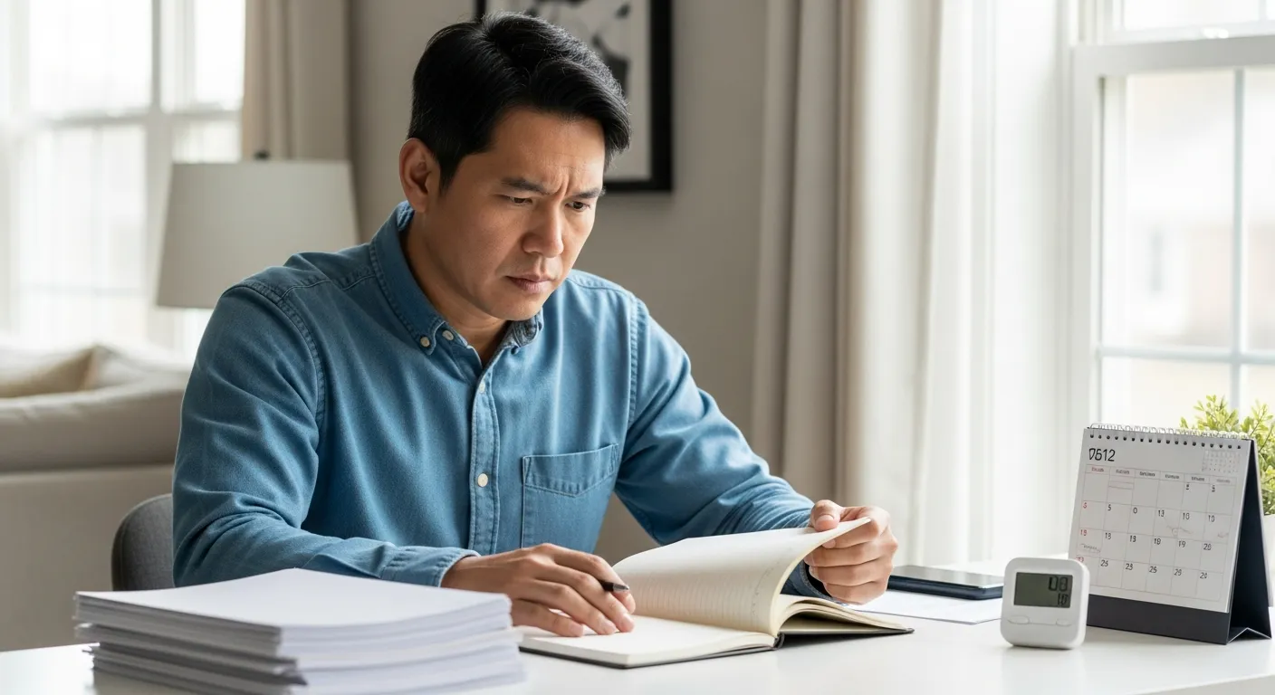 An adult man developing practical systems for ADHD-related challenges.